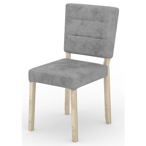Chaise moderne en bois clair de sonoma et tissu au choix Kloba-Tissu 27126 (1/5)