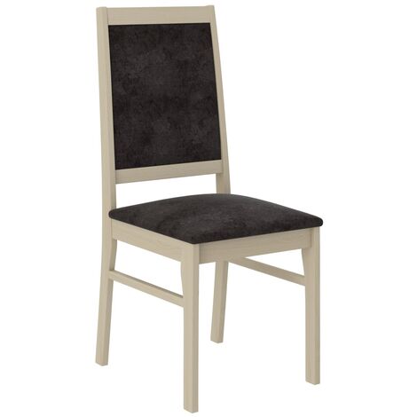 Chaise bois clair de sonoma et tissu Klarika-Tissu 27101 (1/5)