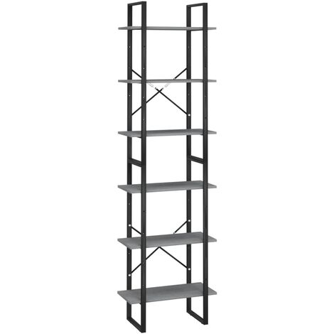 Étagère de rangement Gris 60x30x210 Bois de pin massif