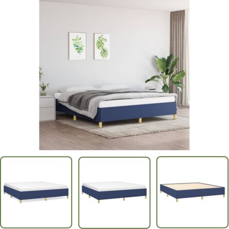 Lit Bleu 160x200 Tissu (1/5)