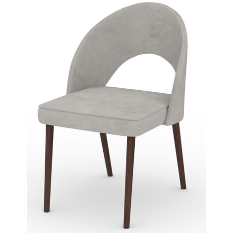 Chaise moderne en bois Noyer foncé et tissu au choix Cekuza-Tissu 27109 (1/5)