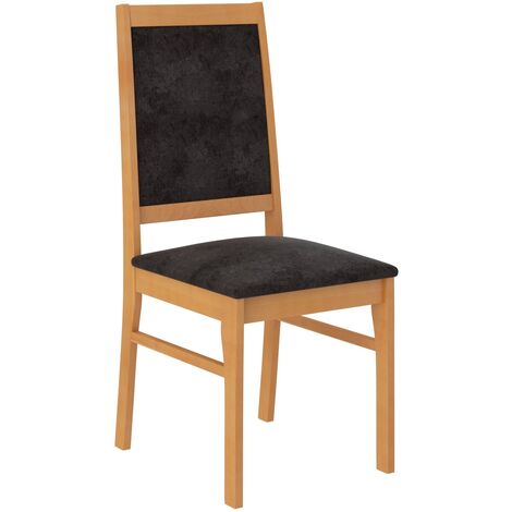 Chaise bois clair de hêtre et tissu Klarika-Tissu 27114 (1/5)