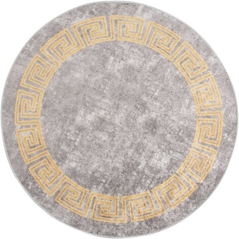 Tapis lavable antidérapant φ120cm Gris (1/5)