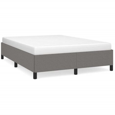 Lit Gris foncé 140x190 Tissu (1/5)