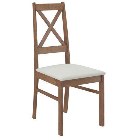 Chaise bois marron et tissu au choix Opka-Tissu 27132 (1/5)