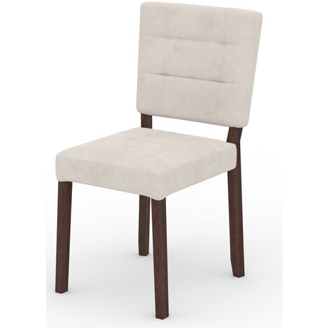 Chaise moderne en bois Noyer foncé et tissu au choix Kloba-Tissu 27111 (1/5)