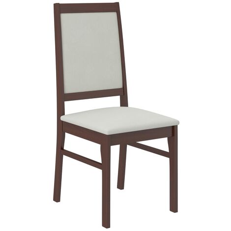 Chaise bois Noyer foncé et tissu au choix Klarika-Tissu 27124 (1/5)