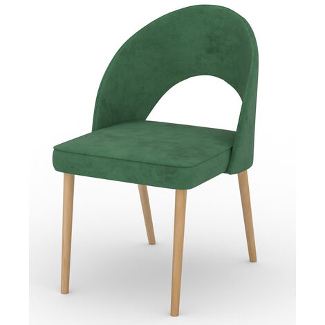 Chaise moderne en bois naturel de hêtre et tissu au choix Cekuza-Tissu 27126 (1/5)