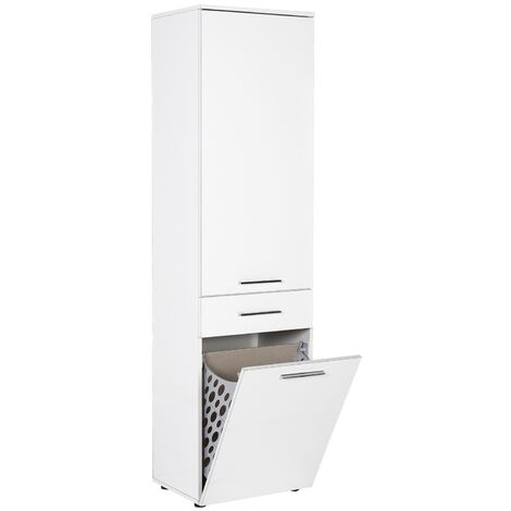 Colonne de rangement polyvalente blanche Lika 52cm (1/5)