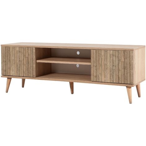 Meuble TV en bois clair avec niche Kiza 728 (1/5)