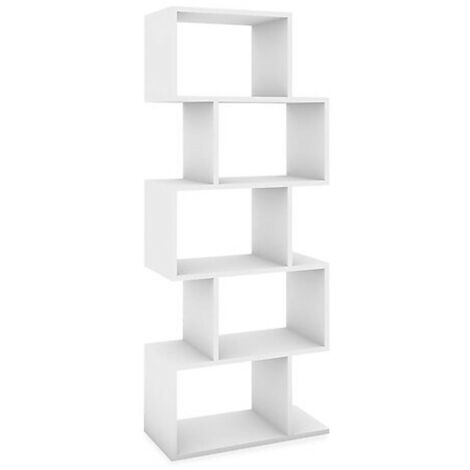 Étagère bibliothèque déstructurée bllanche Olika 60cm (1/5)