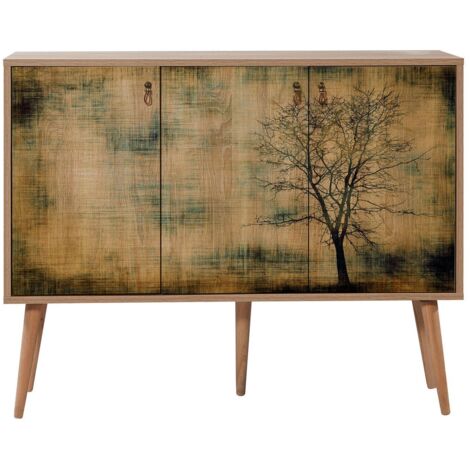 Buffet 3 portes en bois clair Kiza 729 (1/5)