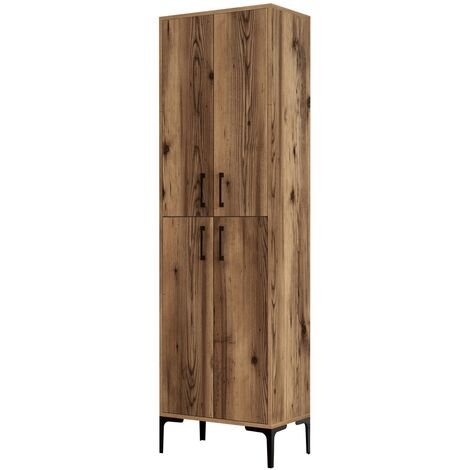 Armoire polyvalente bois noyer Kliko 60cm (1/5)