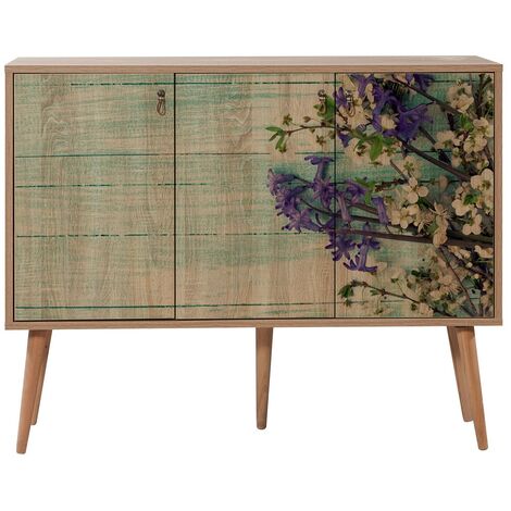 Commode 3 portes en bois clair Kiza 727 (1/4)