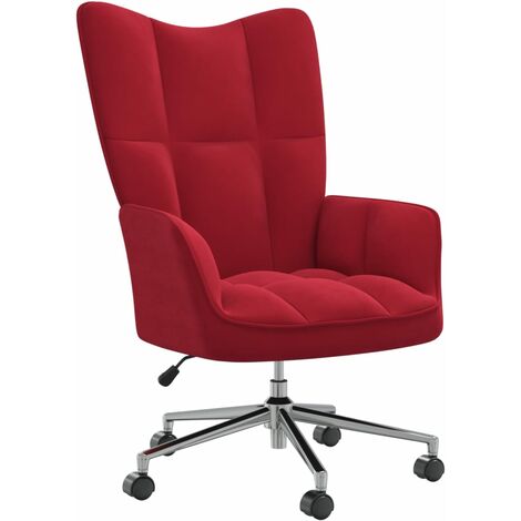Chaise de relaxation Rouge bordeaux Velours 5 (1/5)