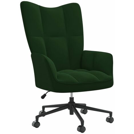 Chaise de relaxation Vert foncé Velours 4 (1/5)