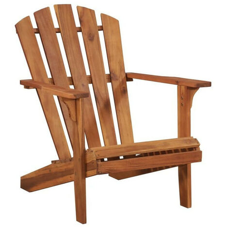 Chaise de jardin acacia massif foncé Sikash (1/2)