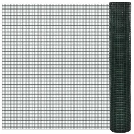 Grillage Acier galvanisé et revêtement en PVC 25 x 1 m Vert 3 (1/4)