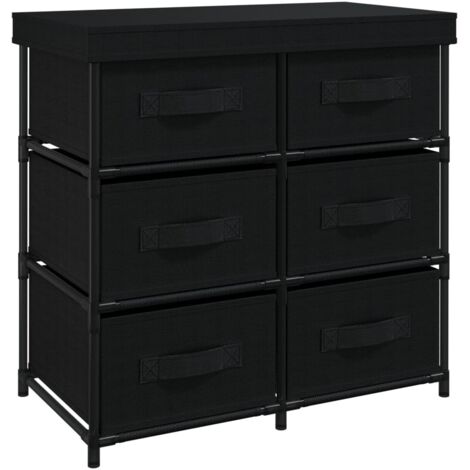 Armoire de rangement avec 6 tiroirs 55x29x55 Noir Acier (1/5)