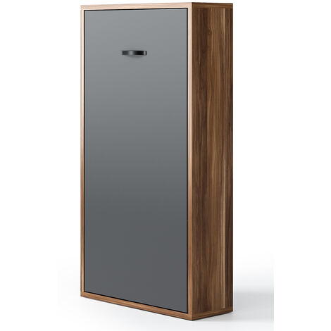 Lit escamotable vertical 90x190 Valka-Coffrage Frêne 3D-Façade Vison 3D (1/5)
