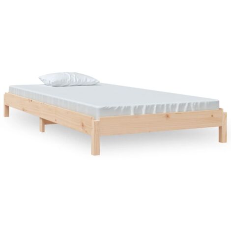 Lit empilable 90x190 Bois de pin massif (1/5)