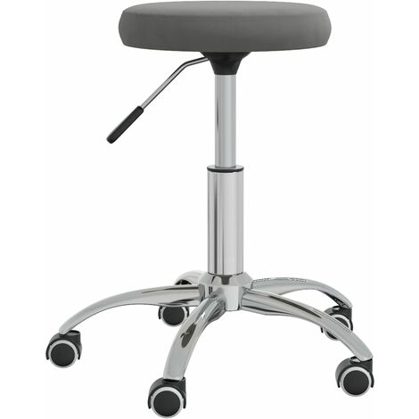 Chaise pivotante de bureau Gris foncé Velours 10 (1/5)