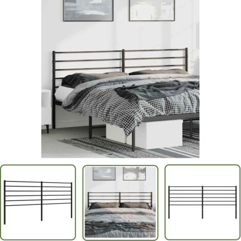 Tête de lit métal noir 193cm (1/5)