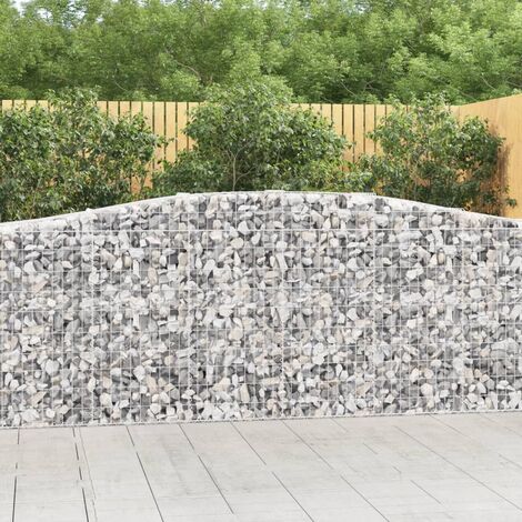Paniers à gabions arqués 3 pcs 400x50x100-120 Fer galvanisé (1/5)