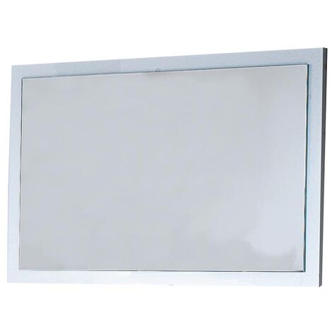 Miroir mural bois blanc laqué Turin 90cm (1/2)