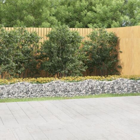Lit surélevé à gabions arqué 800x50x50 Fer galvanisé (1/5)