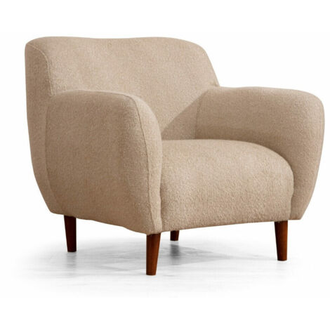 fauteuil moderne tissu à bouclettes Oliver (1/4)