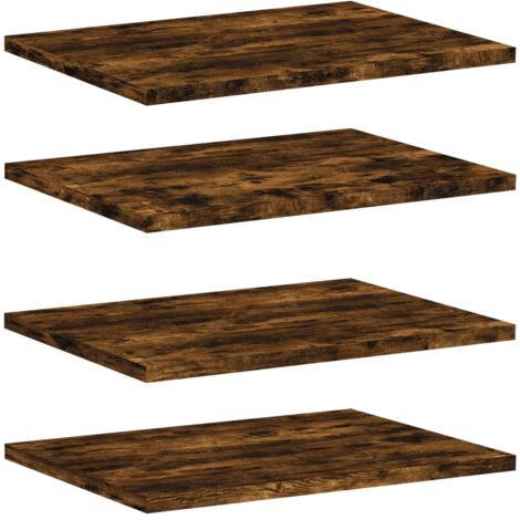 Étagères murales 4 pcs chêne fumé 40x30x1,5 bois d'ingénierie (1/5)