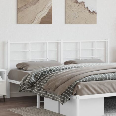Tête de lit métal blanc 200cm (1/5)