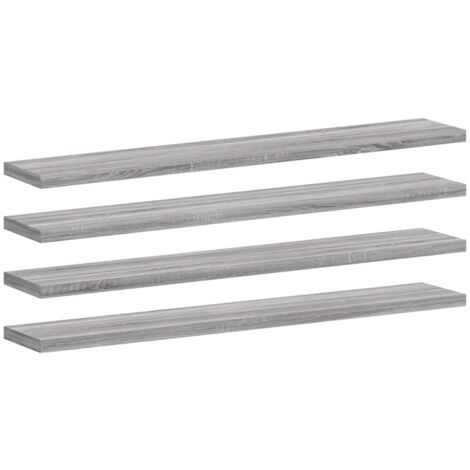 Étagères murales 4 pcs sonoma gris 60x10x1,5 bois ingénierie (1/5)