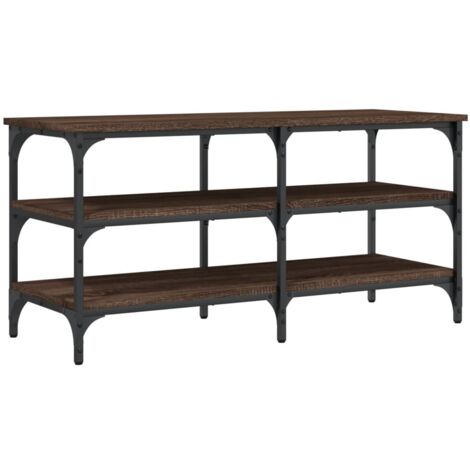 Banc à chaussures chêne marron 100x38,5x49 bois d'ingénierie (1/5)