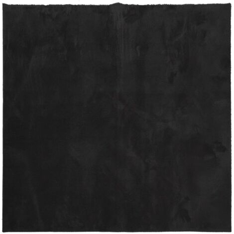 Tapis HUARTE à poils courts doux et lavable noir 160x160 (1/5)