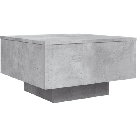 Table basse gris béton 55x55x31 bois d'ingénierie (1/5)
