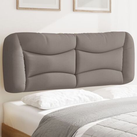Coussin de tête de lit taupe 120cm tissu (1/5)