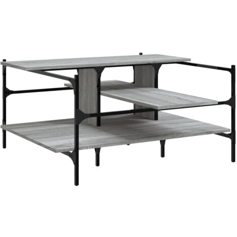 Table basse sonoma gris 100x100x48,5 bois d'ingénierie (1/5)