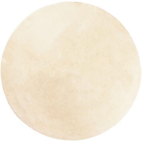 Tapis HUARTE à poils courts doux et lavable crème Ø 120cm (1/5)