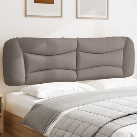 Coussin de tête de lit taupe 180cm tissu (1/5)