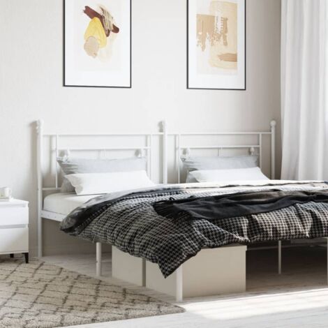 Tête de lit métal blanc 200cm (1/5)