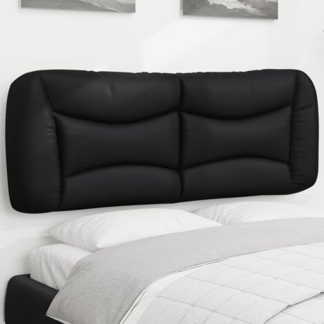 Coussin de tête de lit noir 120cm similicuir (1/5)