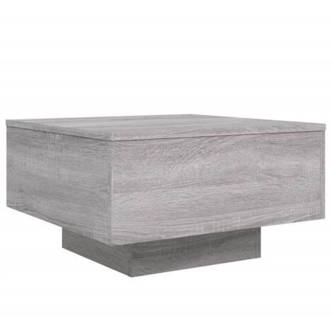 Table basse sonoma gris 55x55x31 bois d'ingénierie (1/5)