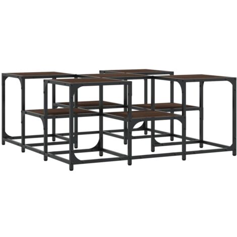 Table basse chêne marron 91x91x40 bois d'ingénierie (1/5)