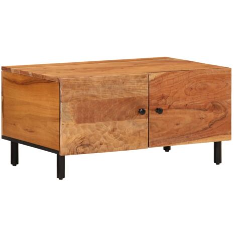 Table basse 80x50x40 bois massif d'acacia (1/5)