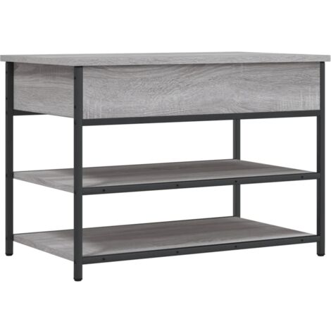 Banc à chaussures sonoma gris 70x42,5x50 bois d'ingénierie (1/5)