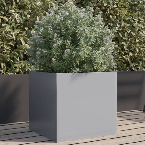 Jardinière argenté 42x40x39 acier galvanisé (1/5)