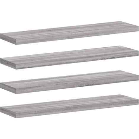 Étagères murales 4 pcs sonoma gris 40x10x1,5 bois ingénierie (1/5)