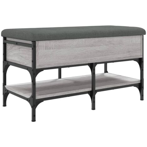 Banc à chaussures sonoma gris 82x42x45 bois d'ingénierie (1/5)